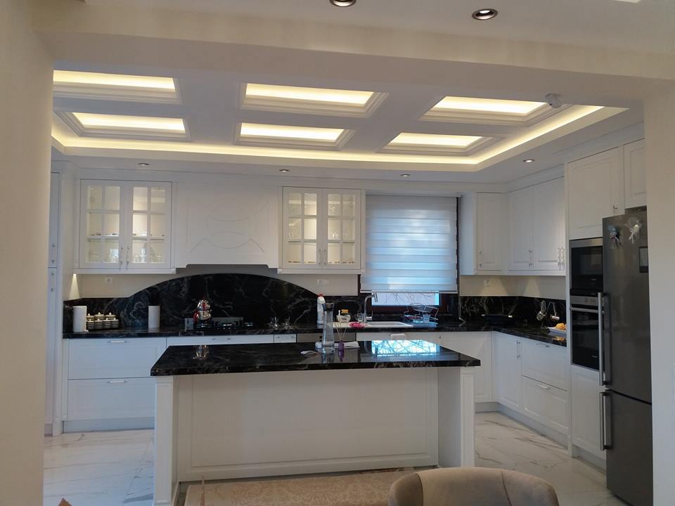 villa mutfak tavan aydınlatma gizli ışık