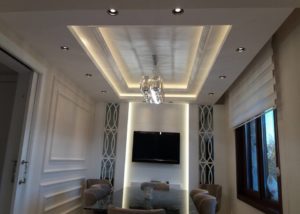 villa toplantı odası tavan ve duvar aydınlatma projesi