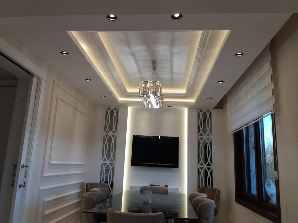 villa toplantı odası tavan ve duvar aydınlatma projesi